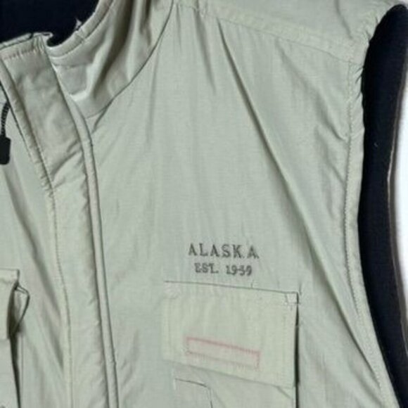 Arctic Image Nylon Fleece LIned Outdoor Utility Vest Mens L Alaska Warm Hiking - Picture 2 of 11